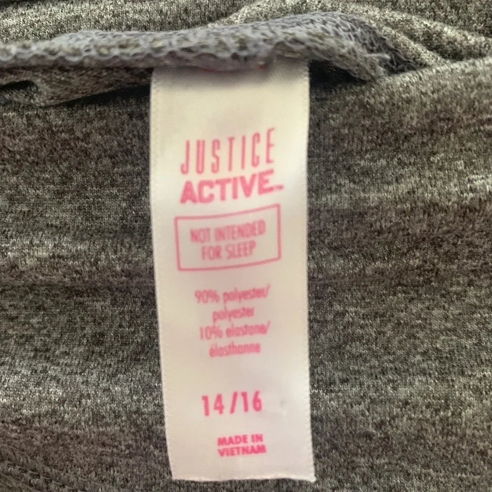 Girls Justice Leggings Gray Size 14/16